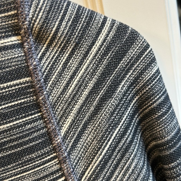 Like New! Lululemon Zip Up Performance Jacket, Black Striped - Picture 2 of 7